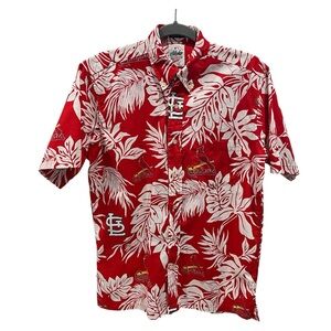Men's Reyn Spooner White St. Louis Cardinals Scenic Button-Up Shirt Size Small